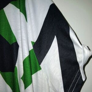 Maxi dress green blue and black.